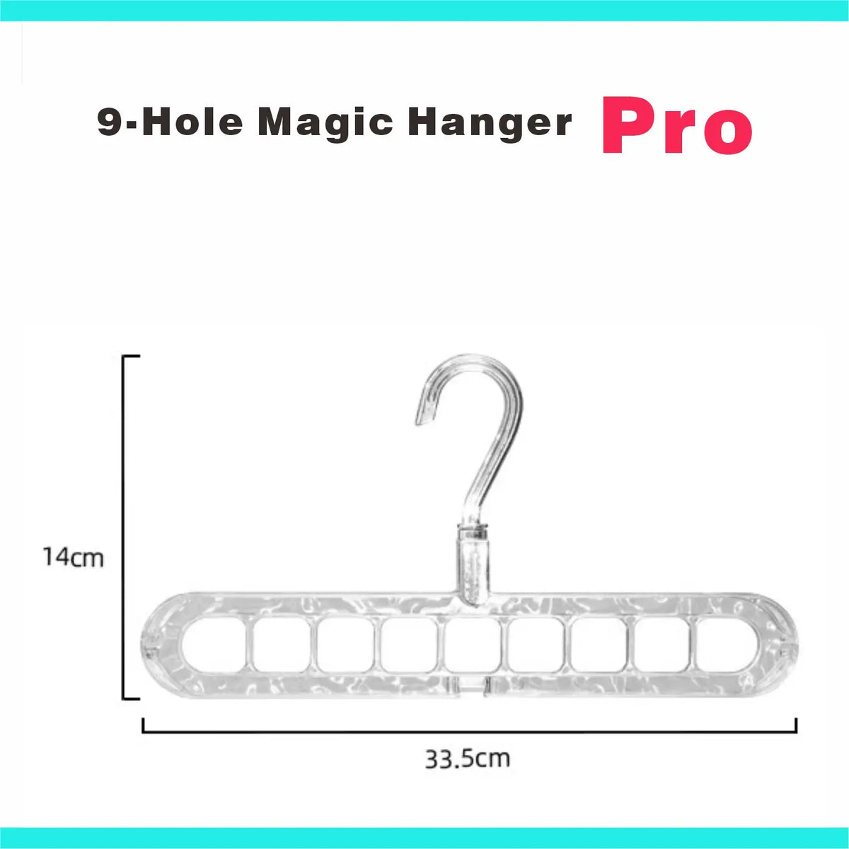 Heavy-Duty Foldable Plastic Pants Hangers with 9 Holes - Adjustable Foldable Hooks, Anti-Slip, Compact House Organizers for Jumpers, Closet - Home Storage Supplies, Balcony, Bathroom