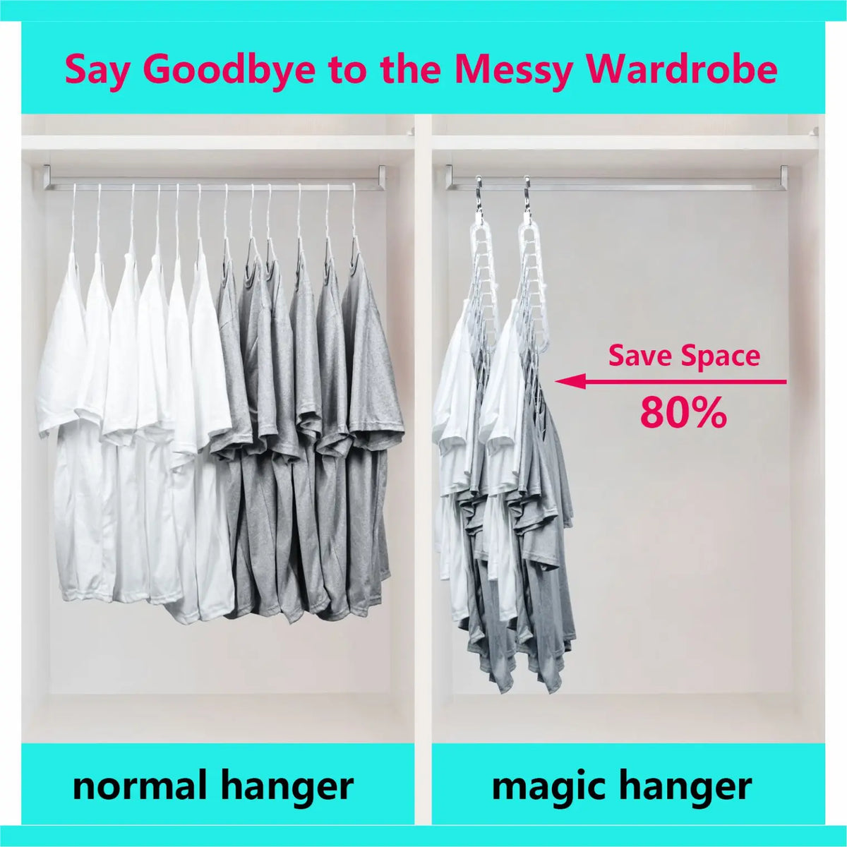 Heavy-Duty Foldable Plastic Pants Hangers with 9 Holes - Adjustable Foldable Hooks, Anti-Slip, Compact House Organizers for Jumpers, Closet - Home Storage Supplies, Balcony, Bathroom