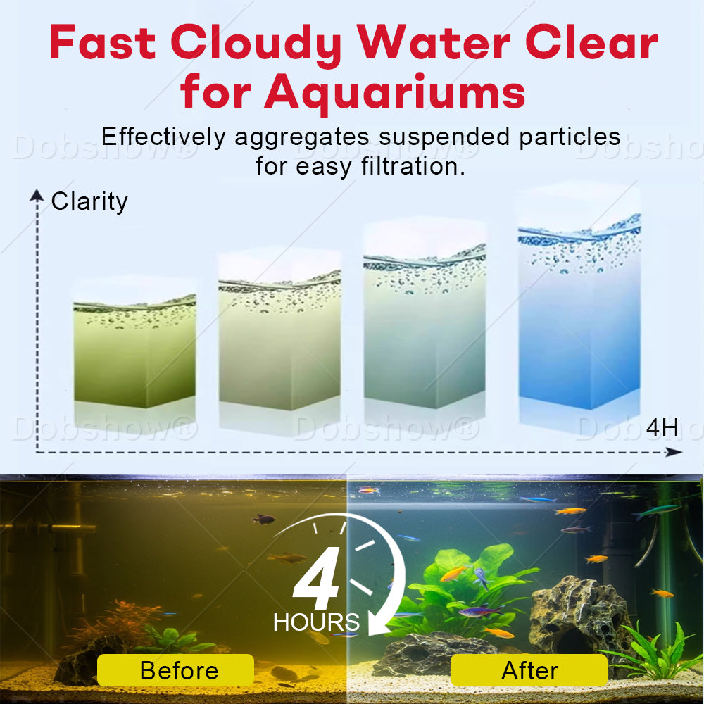 🏆Official Store | Dobshow® Aqua-Purity Pro ⚡ 4-in-1 Action – Clears cloudy water, boosts fish health