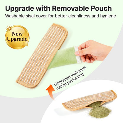 (𝙎𝙥𝙚𝙘𝙞𝙖𝙡 𝙋𝙧𝙤𝙢𝙤𝙩𝙞𝙤𝙣💖)Interactive Catnip Chew Toy with [6000mg A+ Organic Catnip], Soft Sisal Material Scratching and Kicker Cat Toys for Indoor Kittens, Drives Bored Cats Crazy with Fun