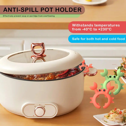 🐣 𝙀𝙖𝙨𝙩𝙚𝙧 𝙎𝙥𝙚𝙘𝙞𝙖𝙡 |Cute Crab Design Silicone Spatula Holders, 2.5in Mini Kitchen Heat-resistant Spatula Rack Spoon Rest Holder Steam Releaser, Cooking Accessory for Home Chefs, Cooking Accessories Gifts