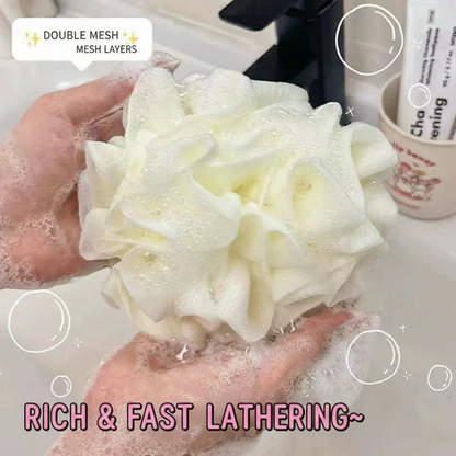 MCOIKY® 2-in-1 Shower Loofah with Built-In Soap Pocket – Soft Exfoliating Bath Pouf Sponge