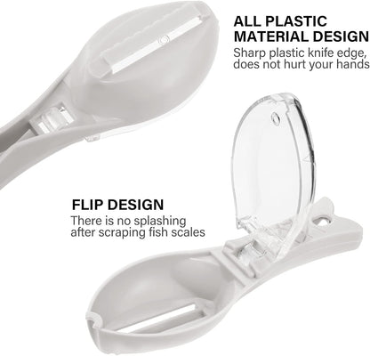 Fish Scale Remover Set Small Plastic Fish Skin Remover Tool Fast Cleaning Peeler Scaler Scraper Graters for Easy Kitchen Cleaning Tool