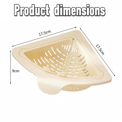 [DealsForYouDays] NiftyCuration Magnetic Drainage & Filter Basket, Triangular Sink Strainer with Twist-Open Bottom, Kitchen Sink Corner Rack for Draining & Storage, Punch-Free Installation, No Tools Needed