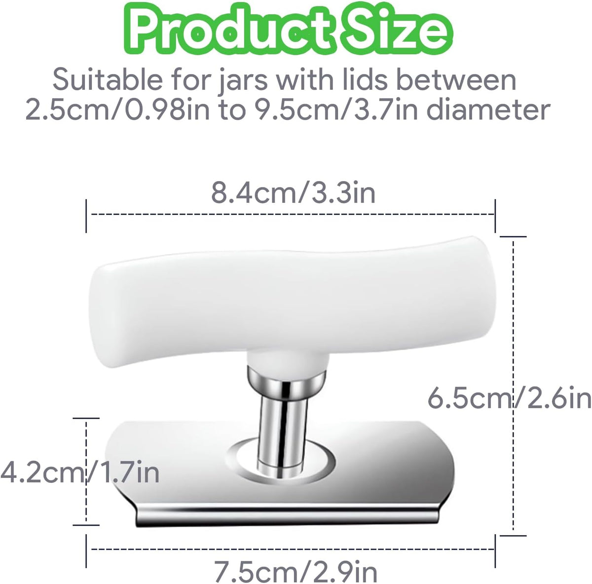🎁for Seniors with Arthritis, Bottle Opener for Weak Hands, Kitchen Gadget With Lid Opener Tool, Adjustable Grip Stainless Steel for Opening, Fits 1-4 Inch