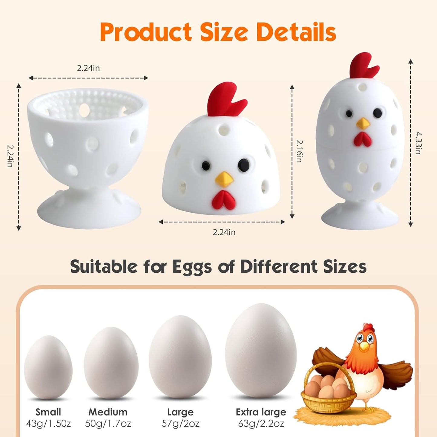 🐣 𝙀𝙖𝙨𝙩𝙚𝙧 𝙎𝙥𝙚𝙘𝙞𝙖𝙡 |Silicone Egg Cleaner Brush, Silicone Egg Cleaning Brush for Farm Fresh Eggs, Chicken Coop Cleaning Tools, Egg Washer, Chicken Coop Accessories