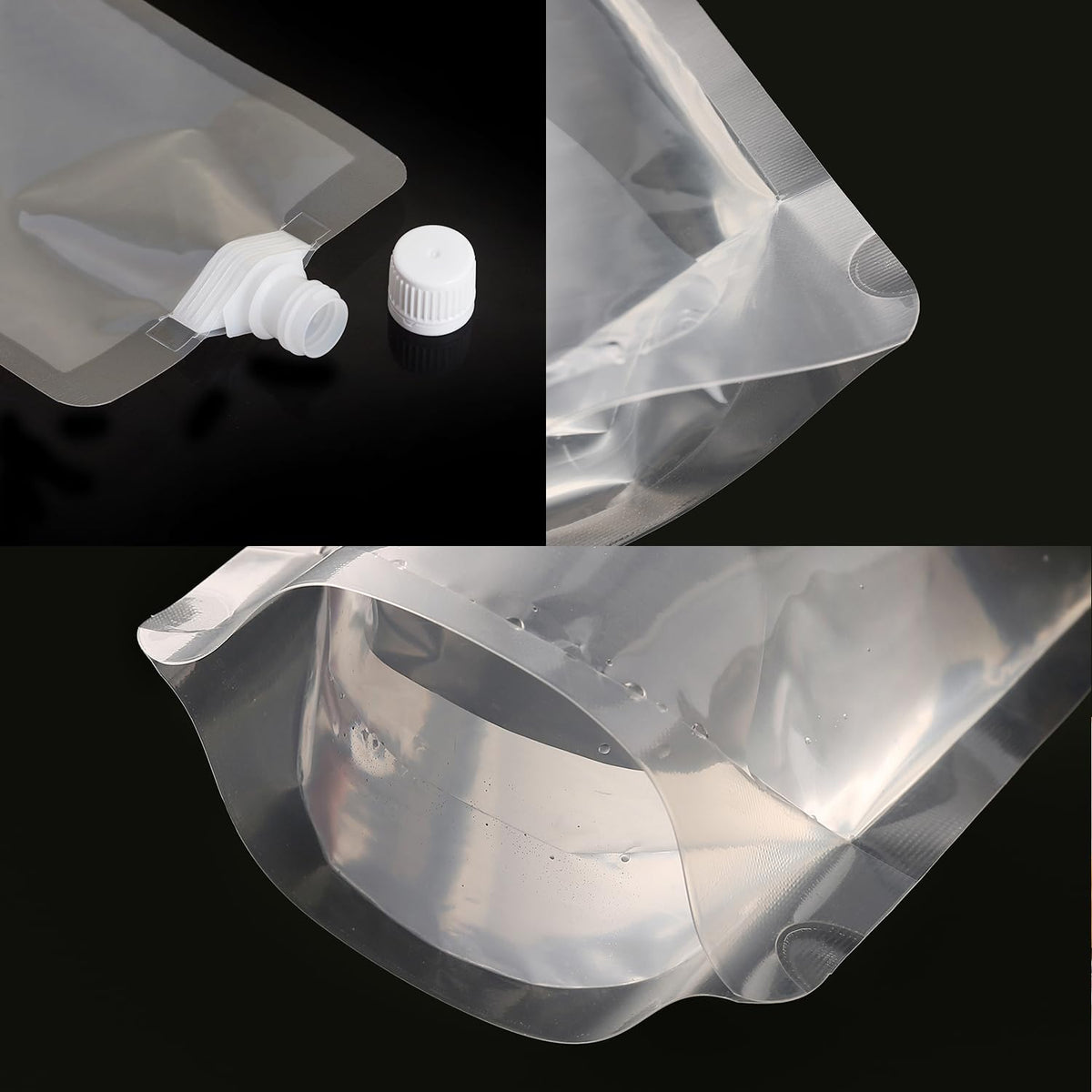 10 Counts Reusable Plastic Pouches, Versatile Liquid Carriers for Picnics and Outings