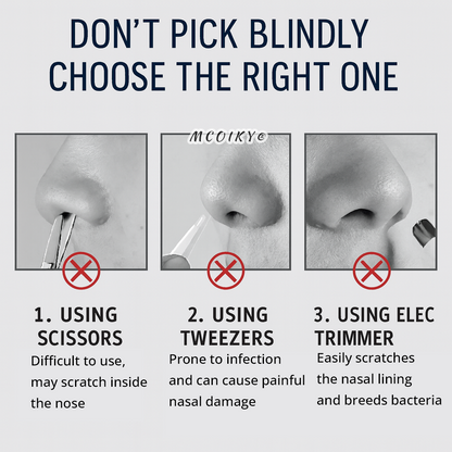 MCOIKY®  2-in-1 Nasal Hair Cutter, 2026 Upgraded Manual 360°