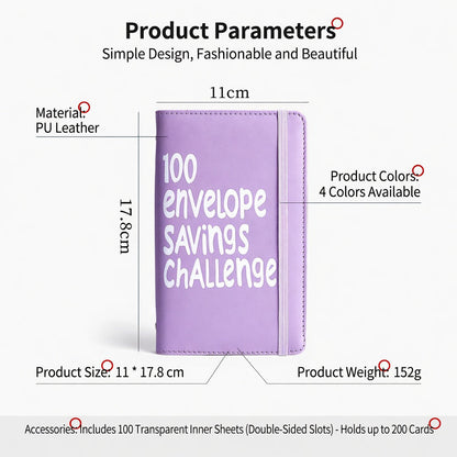 100 Envelopes Money Saving Challenge - A5 Money Saver Budget Binder Book with Cash Envelopes and Numbers, 100-Days of Easy and Funny Ways to Save $5,050 Cash Envelope Challenge Binder, Pink