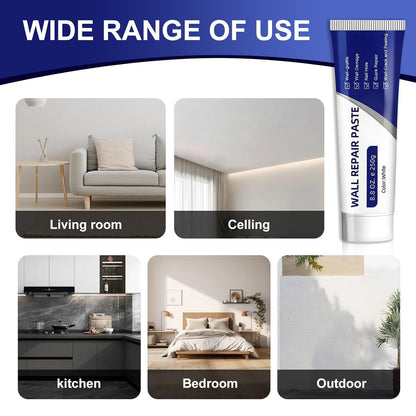Eco-Friendly White Wall Repair Paste Waterproof Anti-Mold Odorless Environmentally Friendly Fix Cracks Holes Peeling Paint Fast