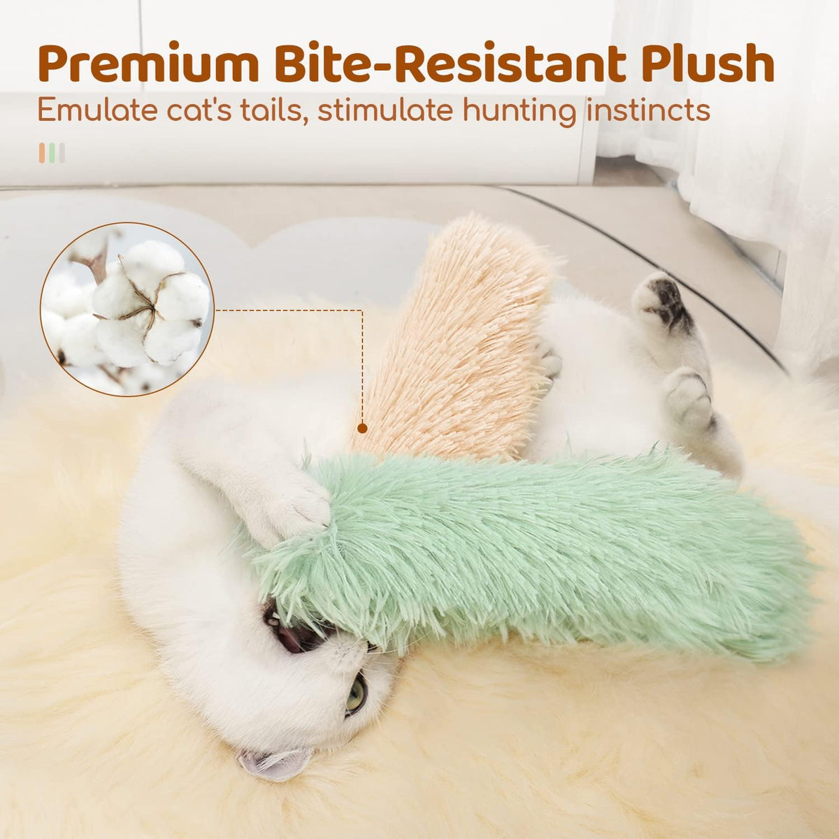 NiftyCuration Cat Toys Pillows, Soft and Durable Crinkle Sound with Catnip Inside, Interactive Indoor Kitten Kicker, Promotes Kitty Exercise