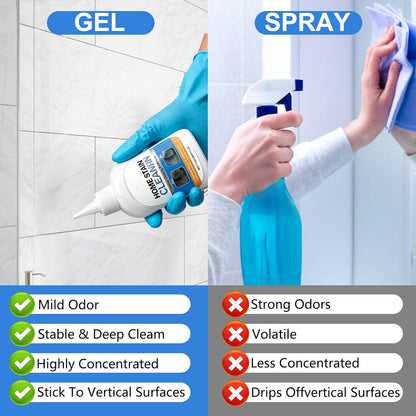 Say Goodbye to Stubborn Mold!  Miracle Mold Remover Gel + Scrub Brush | Best for Shower Caulk, Tile & Washer Seals (7oz)