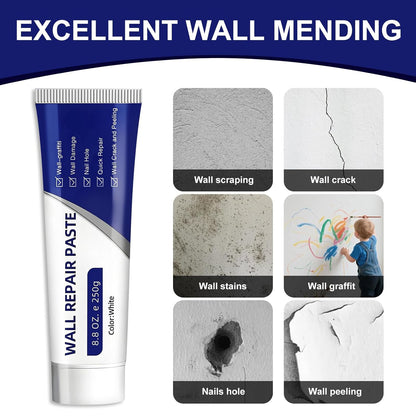 Eco-Friendly White Wall Repair Paste Waterproof Anti-Mold Odorless Environmentally Friendly Fix Cracks Holes Peeling Paint Fast