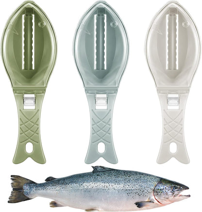 Fish Scale Remover Set Small Plastic Fish Skin Remover Tool Fast Cleaning Peeler Scaler Scraper Graters for Easy Kitchen Cleaning Tool