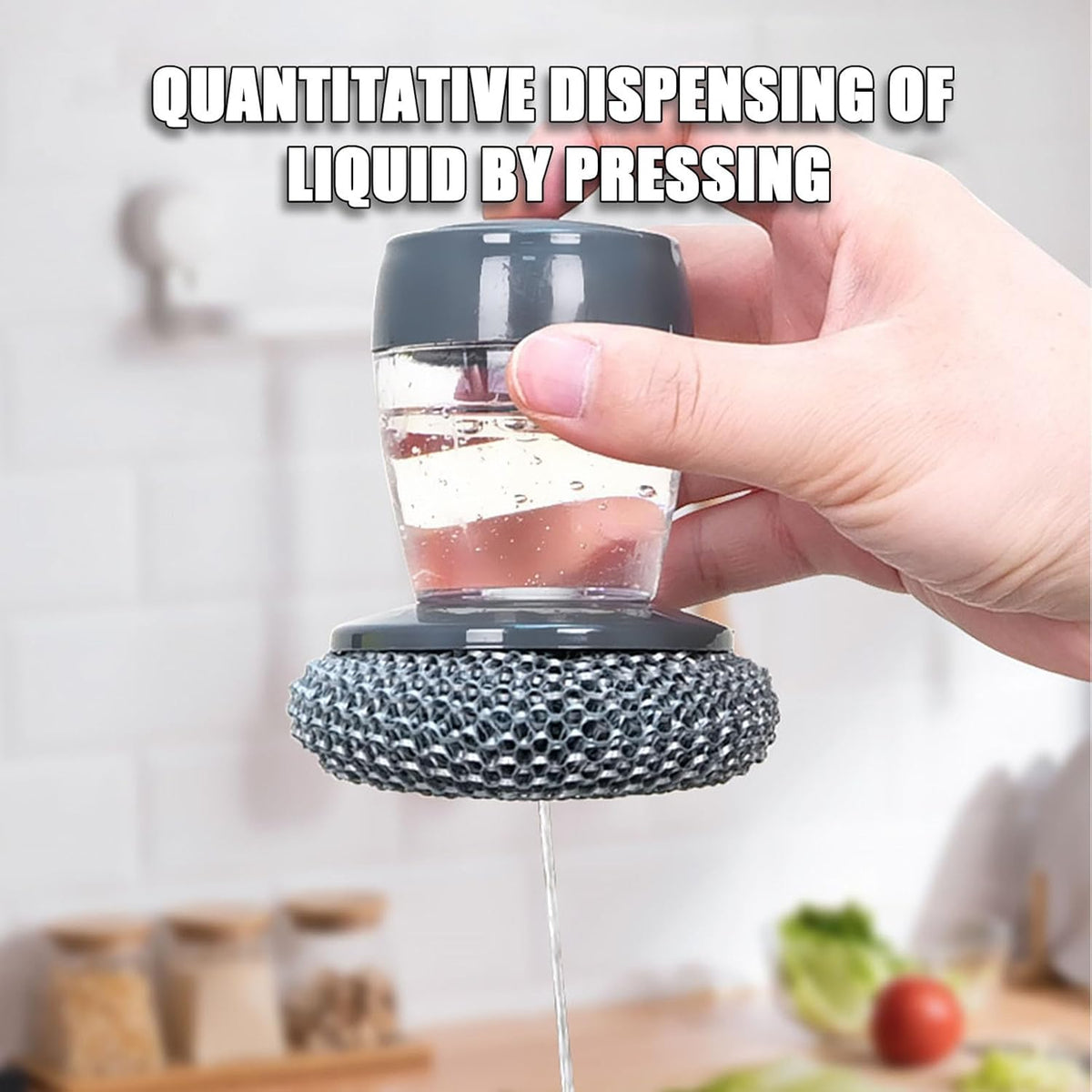 [DealsForYouDays] NiftyCuration Automatic Liquid Filling Comfort Handle Soap Dispense Palm Brush for Kitchen Sink Pot Bowl Cleaning