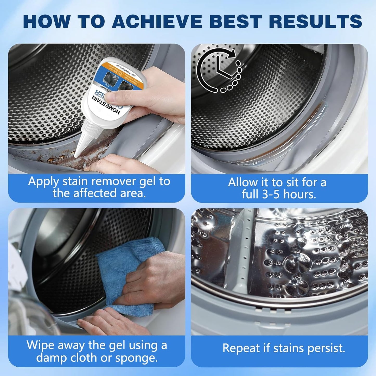 Say Goodbye to Stubborn Mold!  Miracle Mold Remover Gel + Scrub Brush | Best for Shower Caulk, Tile & Washer Seals (7oz)