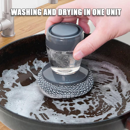 [DealsForYouDays] NiftyCuration Automatic Liquid Filling Comfort Handle Soap Dispense Palm Brush for Kitchen Sink Pot Bowl Cleaning