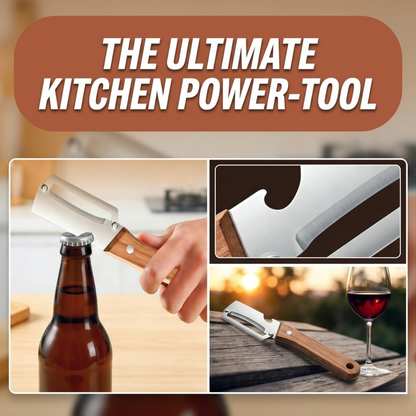 (𝙎𝙥𝙚𝙘𝙞𝙖𝙡 𝙋𝙧𝙤𝙢𝙤𝙩𝙞𝙤𝙣💖)NiftyCuration 2-in-1 Stainless Steel Vegetable Peeler with Wooden Handle & Bottle Opener