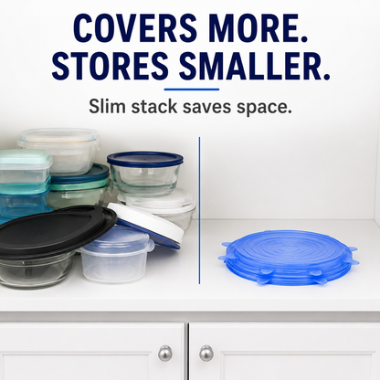 [DealsForYouDays] NiftyCuration Universal Reusable Silicone Lids – 6-Pack Self-Sealing Food Covers for Various Container Sizes