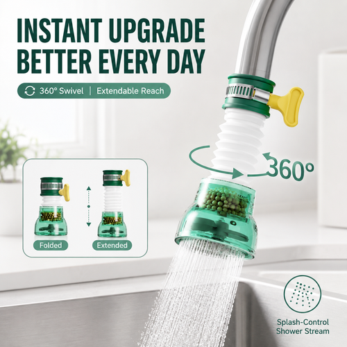 NiftyCuration 360° Faucet Filter Extender