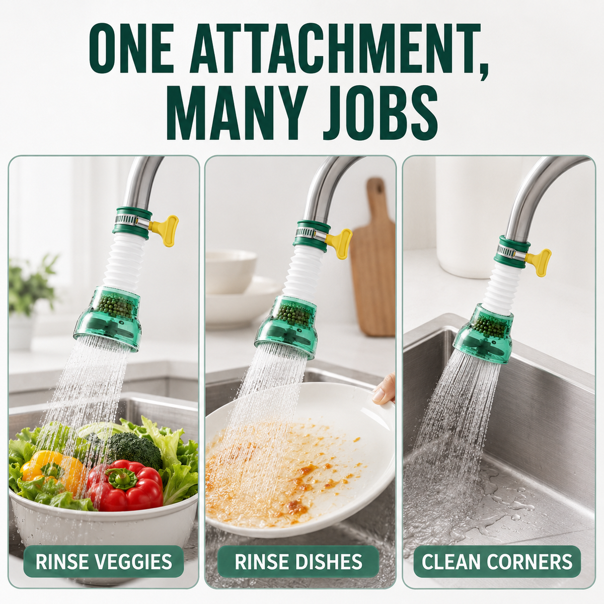 NiftyCuration 360° Faucet Filter Extender