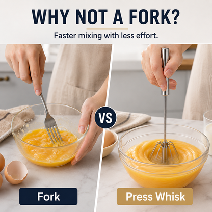 Stainless Steel Hand-Push Rotary Whisk Food-Grade Rust-Resistant Sturdy Riveted Construction Semi-Automatic Design Versatile for Cooking Blending Whisking Beating and Stirring Tasks Easy to Clean