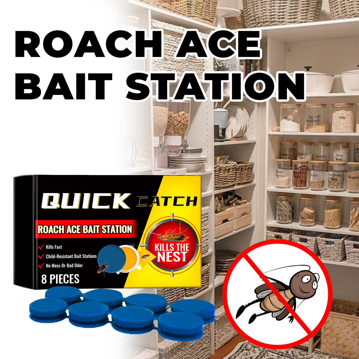 🔥𝙎𝙥𝙚𝙘𝙞𝙖𝙡 𝙋𝙧𝙤𝙢𝙤𝙩𝙞𝙤𝙣 | Healrize® Roach Ace Bait Station – Indoor Roach Killer for Kitchen & Home