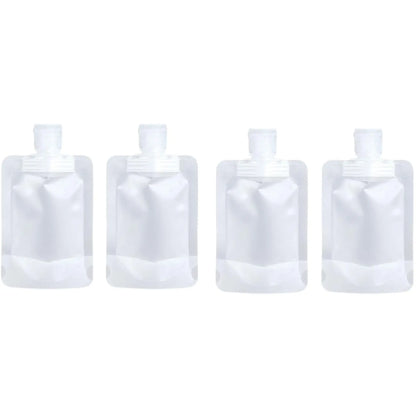 10 Counts Reusable Plastic Pouches, Versatile Liquid Carriers for Picnics and Outings