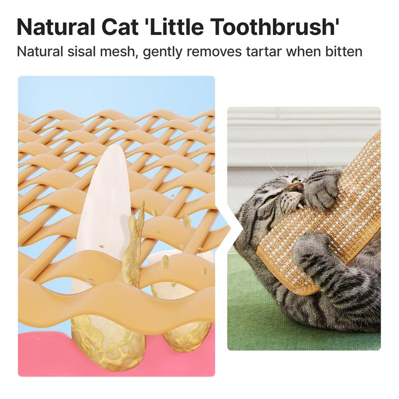 (𝙎𝙥𝙚𝙘𝙞𝙖𝙡 𝙋𝙧𝙤𝙢𝙤𝙩𝙞𝙤𝙣💖)Interactive Catnip Chew Toy with [6000mg A+ Organic Catnip], Soft Sisal Material Scratching and Kicker Cat Toys for Indoor Kittens, Drives Bored Cats Crazy with Fun