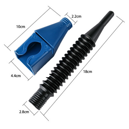 MCOIKY® Flexible Hands-Free No-Spill Liquid Funnel with Clip Lock