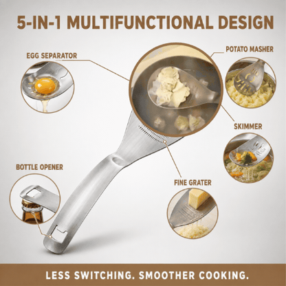 5-in-1 Magnetic Garlic Peeler & Ginger Scraper | Odor-Free Kitchen Tweezers & Root Prep Tool